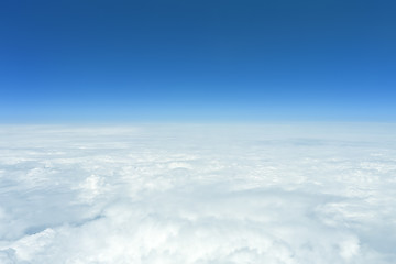 Image showing flight over clouds