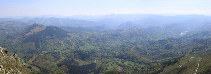 Image showing aerial view of mountains