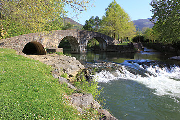 Image showing River under a bridge