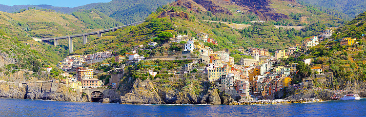 Image showing Riomaggiore coast