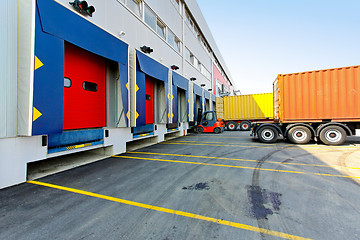 Image showing Forklift loader