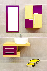 Image showing Colorful bathroom