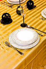 Image showing Golden table
