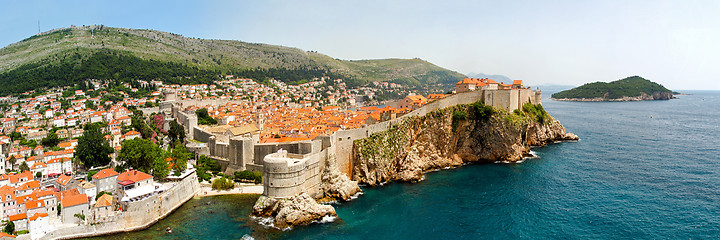 Image showing Dubrovnik walls panorama