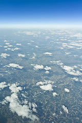 Image showing flight over clouds