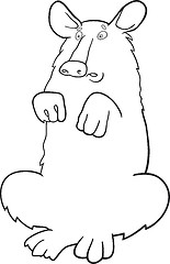 Image showing Baribal American black bear for coloring book