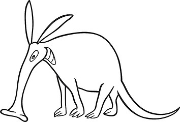 Image showing aardvark for coloring book