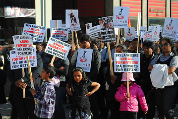 Image showing Tamil protest