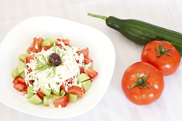 Image showing Fresh Mediterranean salad