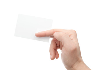 Image showing Hand whit a card