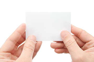 Image showing Hand whit a card