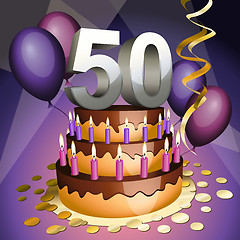 Image showing Fiftieth anniversary cake