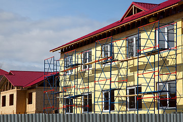 Image showing Construction of the house. Finishing work