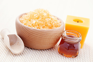 Image showing honey bath salt