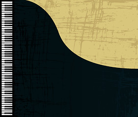 Image showing Grunge piano profile