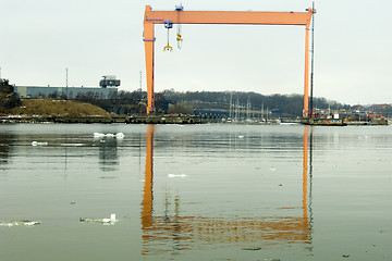 Image showing Shipyard crane