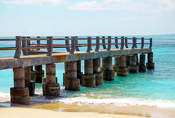 Image showing Tropical pier on island