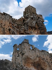 Image showing Ruins of a medieval castle on the rock