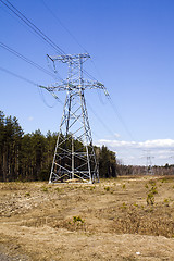 Image showing High-voltage lines
