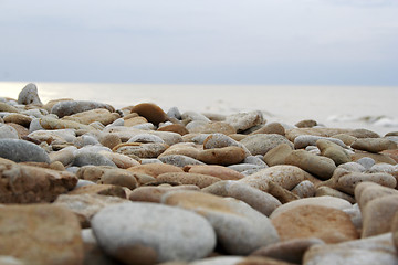 Image showing smooth beach stones