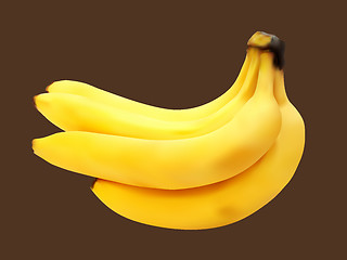 Image showing illustration of the fersh banana bunch