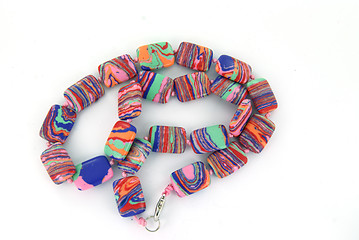 Image showing Colored beads necklace