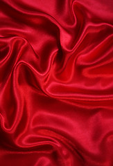 Image showing Smooth elegant red silk can use as background 