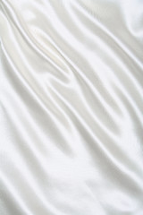 Image showing Smooth elegant white silk can use as wedding background Smooth e