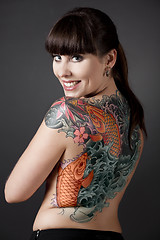 Image showing Woman with a tattoo