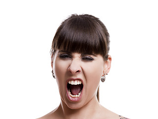 Image showing Woman shouting