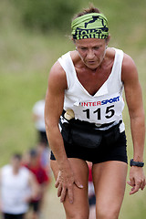 Image showing Exhausted woman runner