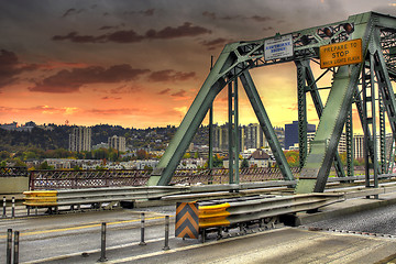 Image showing Hawthorne Bridge Portland Oregon