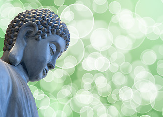 Image showing Bronze Zen Buddha Statue Meditating