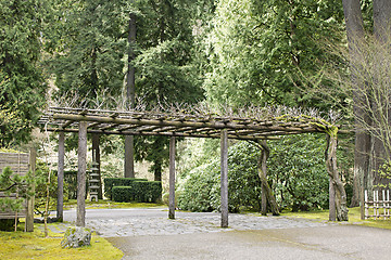 Image showing Trellis at Portland Japanese Garden