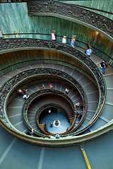 Image showing Spiral Staircase, Vatican, Rome