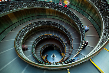 Image showing Spiral Staircase, Vatican, Rome