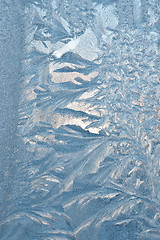 Image showing Ice flower pattern on window glass