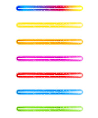 Image showing Laser Neon Colorful Lights on White Background