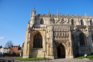 Image showing Entrance of Gloucester Cathedral (sculptures detail)