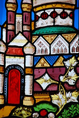 Image showing Religious stained glass window