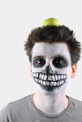 Image showing Don't eat just apples (skeleton guy concept)