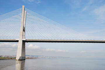 Image showing Vasco da Gama Bridge in Lisbon, Portugal