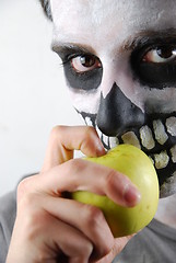 Image showing Don't eat just apples (skeleton guy concept)