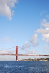 Image showing 25th April bridge in Lisbon, Portugal