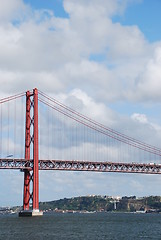 Image showing 25th April bridge in Lisbon, Portugal