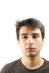 Image showing Sad or depressed young adult portrait 