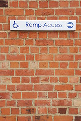 Image showing Ramp access sign