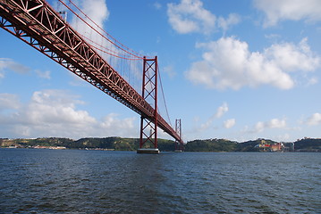 Image showing 25th April bridge in Lisbon, Portugal