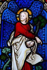 Image showing Religious stained glass window