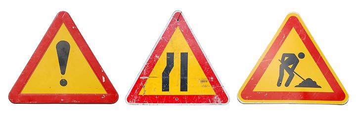 Image showing Construction signs